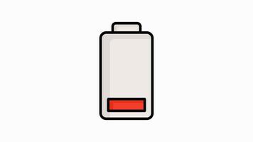 Battery animated icon. suitable for user interface, provide visual feedback and more. alpha channel video