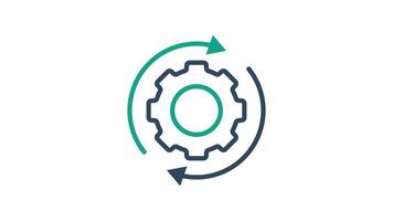 Operation animated icon. animated icon related to efficiency, productivity. suitable for user interface, provide visual feedback and more. alpha channel video
