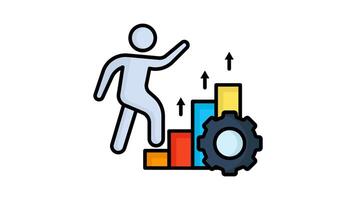 Process improvement animated icon. suitable for user interface, provide visual feedback and more. alpha channel video