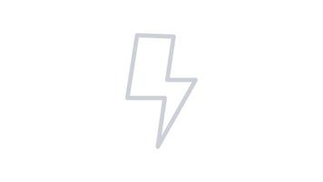 Lightning bolt animated icon. animated icon related to electric power. suitable for user interface, provide visual feedback and more. alpha channel video