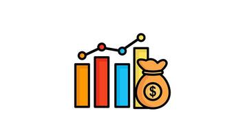 Cost animated icon. suitable for user interface, provide visual feedback and more. alpha channel video