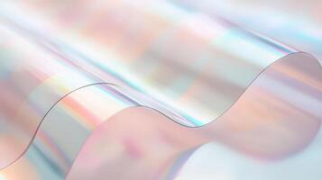 Smooth flowing liquid creates and swirling against a soft pastel gradient backdrop holographic an ethereal and abstract composition background, 4K photo