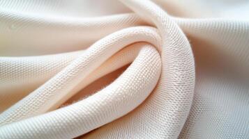 Smooth background, silk beige fabric flowing on a neutral Canvas creating an elegant and luxurious aesthetic photo