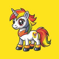 Rainbow Pony Character Illustration in Vibrant EPS 10 Format vector