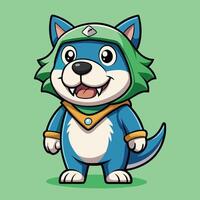 Canine Clad in Prehistoric Garb A Doggo in Dino Disguise vector