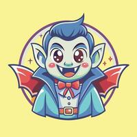 Charming Dracula Character Illustration in EPS 10 Format vector