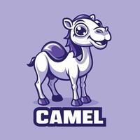 Amusing Cartoon Depicting a Smiling Camel with Its Hump vector