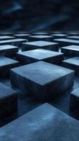 aesthetic. 3d geometric Abstract background forms interlocking, generating dynamic abstract pattern with modern graphic design Blue Vertical format photo