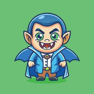 Adorable Cartoon Dracula in EPS 10 Illustration