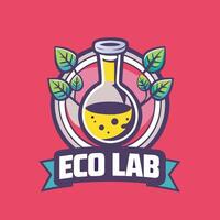 Eco Friendly Laboratory Logo with Minimalist Design vector