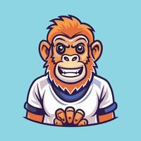 Majestic Australopithecus Mascot in Illustration vector