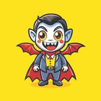 Adorable Dracula Character Illustration in EPS 10 Format vector