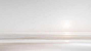 Soft sunlight summer reflecting on tranquil water, minimalist seascape radiating peaceful, meditative mood background Copy for text photo