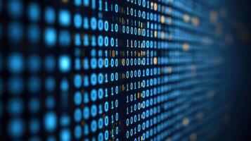 backdrop, binary code streaming across dark Digital representing technological innovation and interconnected network communication background photo