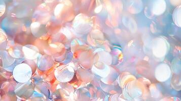 Abstract blur holographic foil rainbow iridescent background, 4K photo