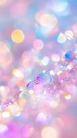 Iridescent holographic background format surface swirling with vibrant color waves, reflecting dynamic modern aesthetic design elements. Vertical liquid shimmering photo