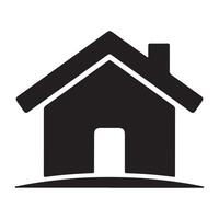 A simple home silhouette, symbolizing warmth, safety, and a place of belonging. vector