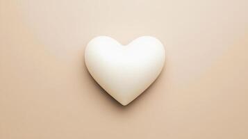 Soft heart shape on a neutral background creates a calm and peaceful atmosphere, ideal for conveying love and affection in design or art photo
