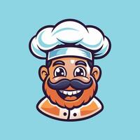 Cheerful Chef Mascot Cartoon with a Big Smile and Toque vector