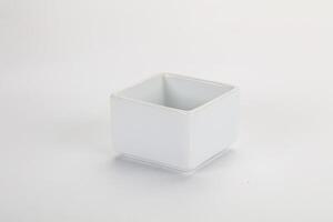A white square container with a small lid photo