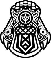 Gauntlet symbol icon in solid style vector