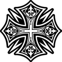 A glyph style icon cross symbol vector