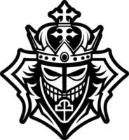 A filled style icon of templar crown symbol vector