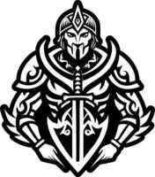 A filled style icon of knight warrior symbol vector