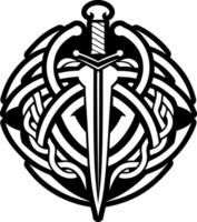 A solid style icon of dagger symbol vector