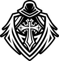 Knight mantle icon in filled style vector