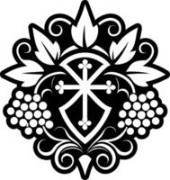 Grapevine symbol icon in solid style vector