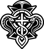 A filled style icon of serpent vector