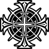 Peter cross symbol icon in filled style vector