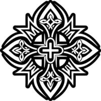 Templar art symbol icon in solid style vector