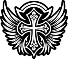 A filled style icon of holy knight symbol vector