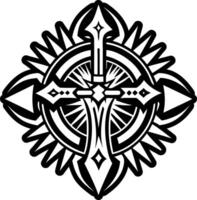 A filled style icon of holy lance symbol vector