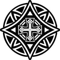 A filled style icon of sacred symbol vector