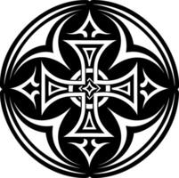 Holy cross symbol icon in glyph vector