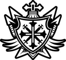 Templar battle icon in glyph style vector