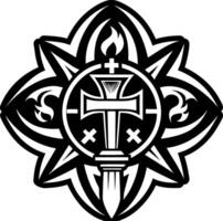 A solid style icon of burning torch symbol vector