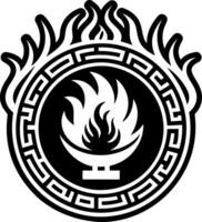 Eternal flame icon in glyph style vector