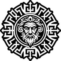 Greek deity symbol icon in solid style vector