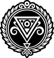 Pythia symbol icon in filled style vector