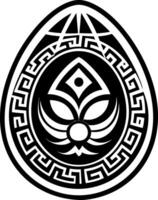 Cosmic egg symbol icon in solid style vector