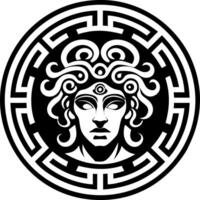 A filled style icon of delphi goddess symbol vector