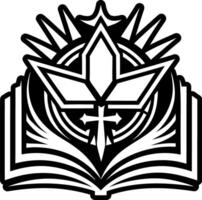 Templar book symbol icon in solid style vector