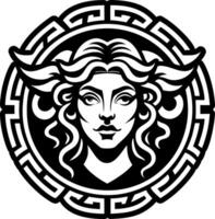 A solid style icon of aphrodite symbol vector