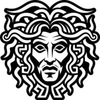 A solid style icon of dionysus mask symbol vector