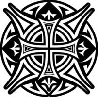 A glyph style icon of templar symbol vector