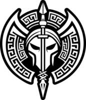 A glyph style icon of ares spear symbol vector